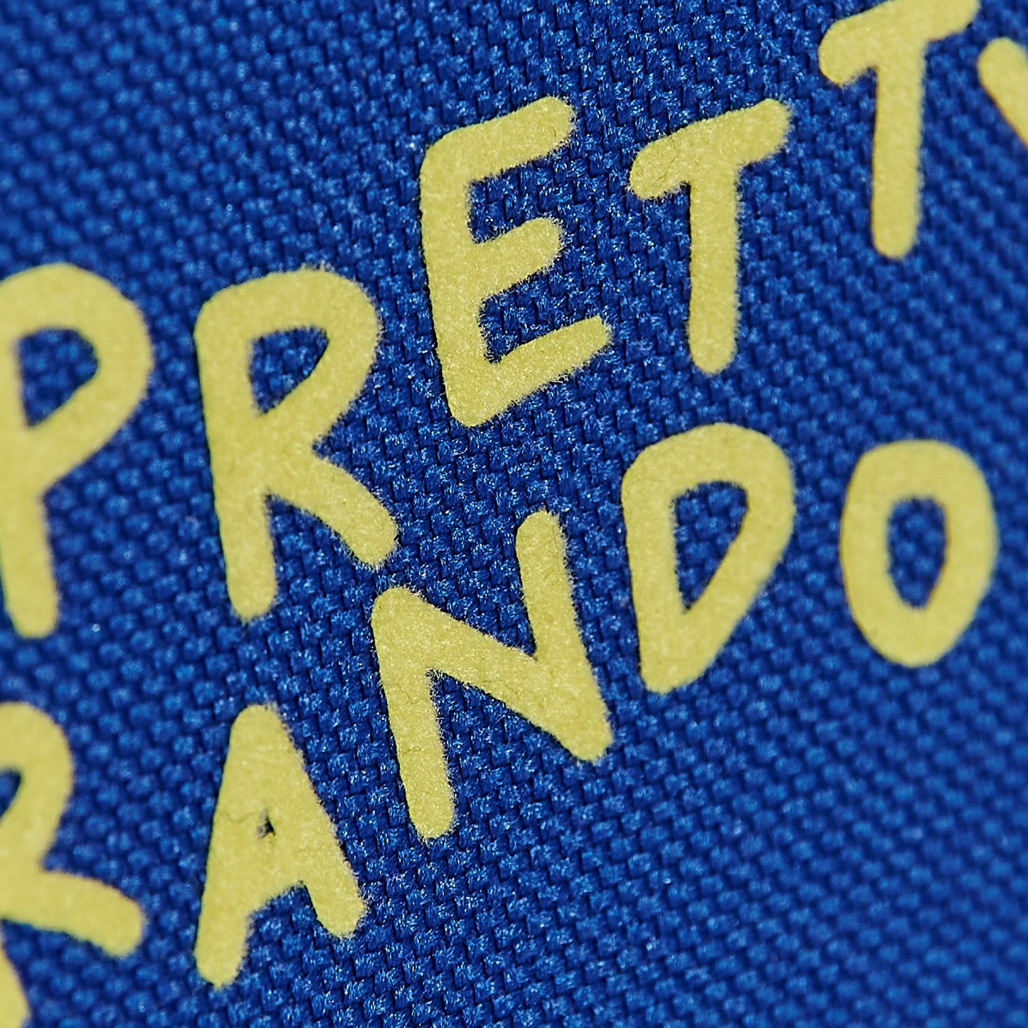 »PRETTY RANDOM« Zip bag, royal blue/yellow