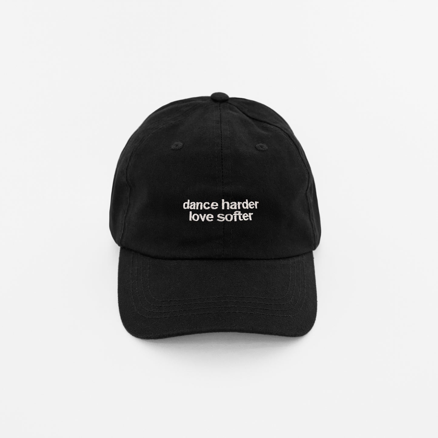 NEW! »dance harder love softer« Cap, black
