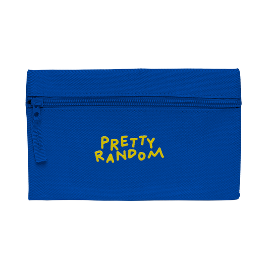 »PRETTY RANDOM« Zip bag, royal blue/yellow