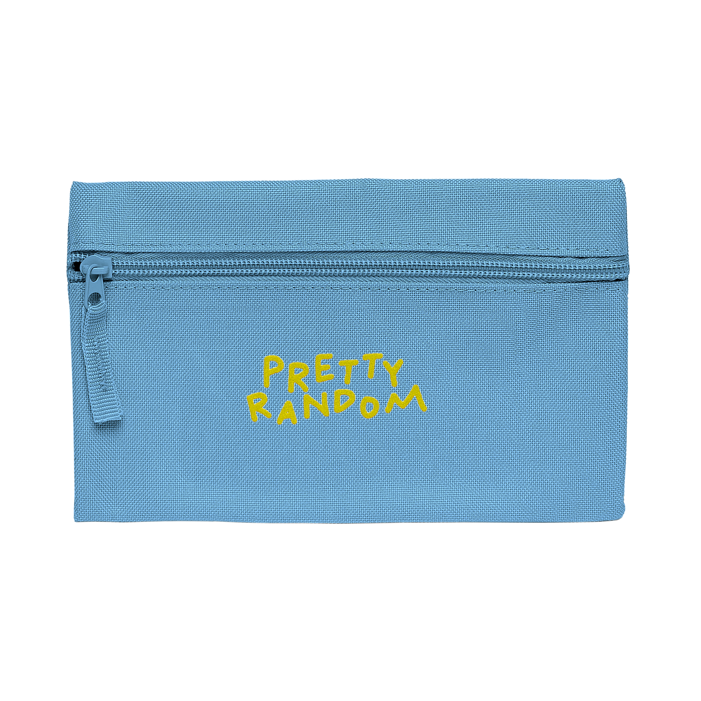 »PRETTY RANDOM« Zip bag, sky blue/yellow